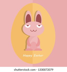 Pink rabbit in greeting cards
