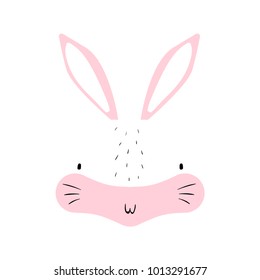 Pink rabbit head