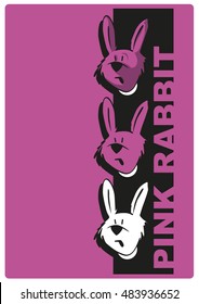 pink rabbit heads