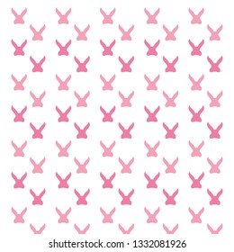 pink rabbit silhouette