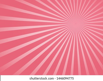Pink radial beams and rays abstract lines background