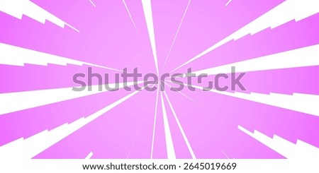 Pink radial burst background with sharp geometric rays. Bright energetic design with a modern, comic-style explosion effect.