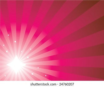Pink radiating ray background 1 - vector