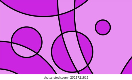 Pink randomly arranged circle shape background, random circle geometric texture background, pink background