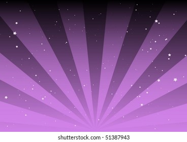 Pink ray lights and stars
