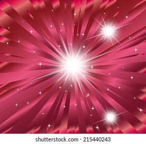 Pink ray Star burst background vector