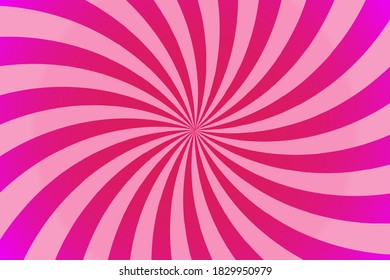 Pink rays in retro style on light background. Vector stripe pattern. Bright star. Sun texture. Line vector. 