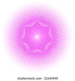 pink rays and snowflake background