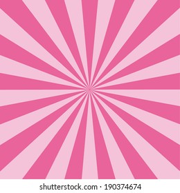 Pink rays sunburst vector.