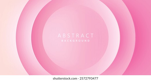 pink realistic 3D circle dynamic concept. exclusive vector abstract background eps10