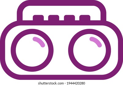 Pink record player, illustration, vector on a white background