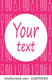Pink rectangle background with lip gloss pattern