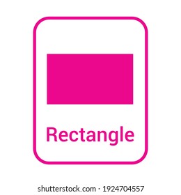 rosafarbene rechteckige geometrische Form für Vorschulen