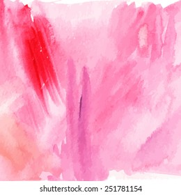 pink rectangular watercolor abstract spot part2/ vector illustration