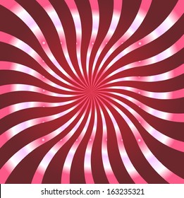 Pink and red abstract background caramel. Spiral, zigzag, waves of lines.  Vector EPS 10 illustration.