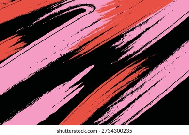 Patrón de cepillo Abstractas rosa y rojo para la marca de moda, embalaje y diseño promocional