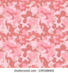 Pink and red abstract camouflage, seamless pattern