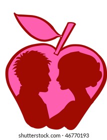 Pink red apple lovers