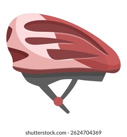 Pink and red bicycle helmet ensuring safety and protection for cyclists