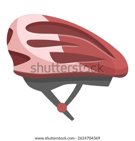 Pink and red bicycle helmet ensuring safety and protection for cyclists