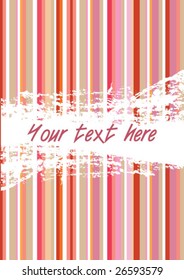 Pink - Red Card With Stripes