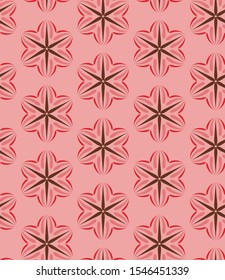 Pink Red color vector repeat pattern design Great for springtime modern fabric, wallpaper, backgrounds, invitations, packaging design projects Surface pattern design