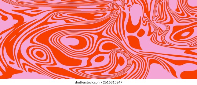Pink red color yummy texture swirl twirl twisted pattern. Abstract vector cream or jelly background. Summer fruit cake bg. Trippy y2k style simple liquid delicious icecream backdrop