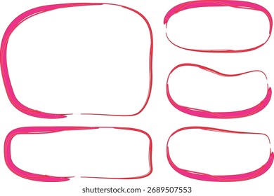 Bordes abstractos de estilo creativo colorido rojo rosado