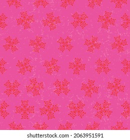 Pink and red dotted cross vector seamless repeat