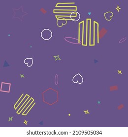 Pink Red Green Polygonal Ring Lime Geometry Illustration. Circle Square Orange Yellow Violet Purple Wave Hipster Hintergrund. Blue Dark Simple Stars Multi-Farb-Pastellfarben Hört Design Pic.