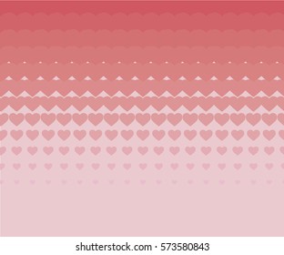 pink and red halftone heart background