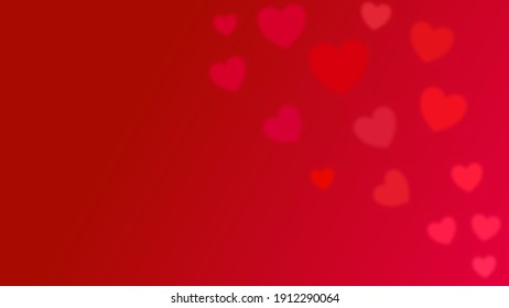 corazón rosa y rojo sobre fondo rojo. el corazón es símbolo de amor en el día de San Valentín. corazón pequeño y grande con fondo rojo. uso para tarjeta de boda, postal, cartel de boda.