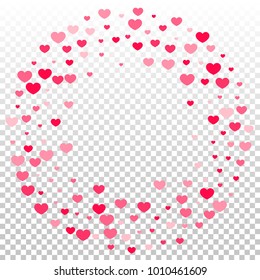 Falling red hearts. Love heart confetti, hearted valentines