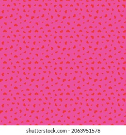 Pink and red hearts vector seamless repeat pattern