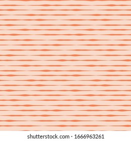 Pink and red horizontal hand drawn stripes seamless vector background. Wavy lines abstract pattern.