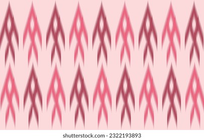 Pink and red ikat fabric pattern background. Abstract vector illustration of weaven art design for clothes,carpet,fashion,and decoration