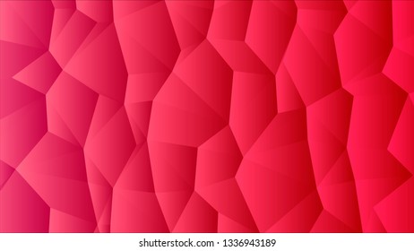 Pink Red Low Poly Backdrop with Papercut