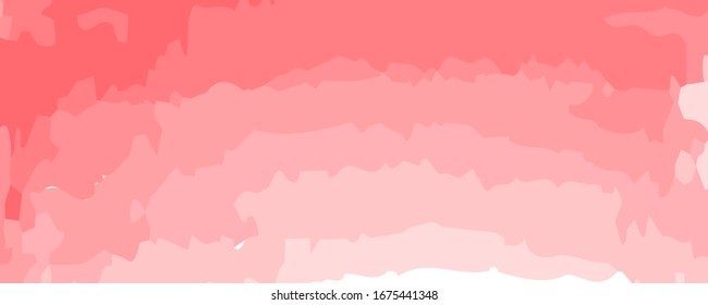 Pincel pintado rosa y rojo huele en la ilustración del vector panorámico de fondo blanco. 