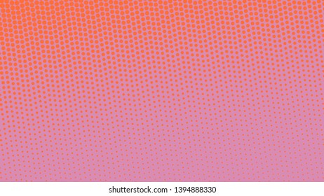 Pink and red pop art background in retro comic style with halftone design