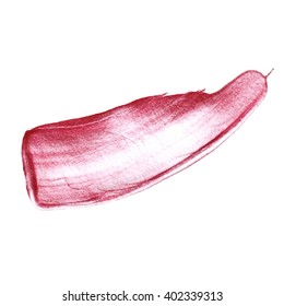 Pink Red Silver Foil Glitter Brush Stroke. Stroke Vector Design Illustration. Foil Shiny template. Pearl Gloss Design. 