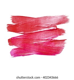 Pink Red Silver Foil Glitter Brush Stroke. Stroke Vector Design Illustration. Foil Shiny template. Pearl Gloss Design. 