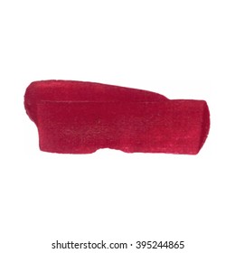 Pink red smear vector brush stroke. Varnish splash line trace. Abstract shape oil acrylic paint. 