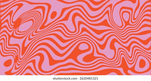 Pink and red swirl texture. Abstract creamy jelly background with twisted liquid pattern. Sweet summer dessert-inspired backdrop in Y2K style.