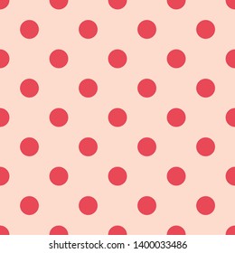 Pink and red wallpaper vector polka dot. Great for label, print, packaging, fabric. Decorative illustration. Great for label, print, packaging, fabric.