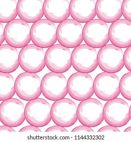 Pink red watercolor circles. Vector seamless watercolour pattern. Perfect for backgrounds, paper, wallpaper, packaging. Women. Girls.
