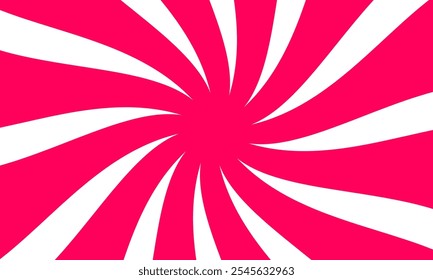 Cor-de-rosa vermelho branco espiral abstrato vórtice fundo. Papel de parede psicodélico. Ilustração vetorial