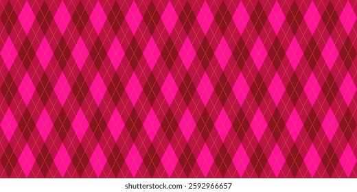 Pink red wrapper diamond vector repetitive pattern. Formal print design with rhombus grid. Fabric decorative vector seamless motif. Proportional visual concept.