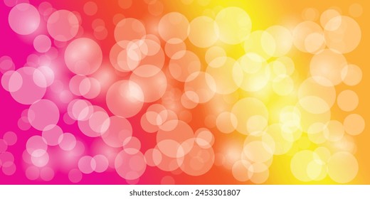 pink red yellow and orange colorful bokeh background. Abstract lights blur bokeh background 