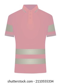Pink reflective t shirt. vector illustration 