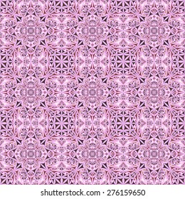 Pink repeating curved triangle pattern wallpaper